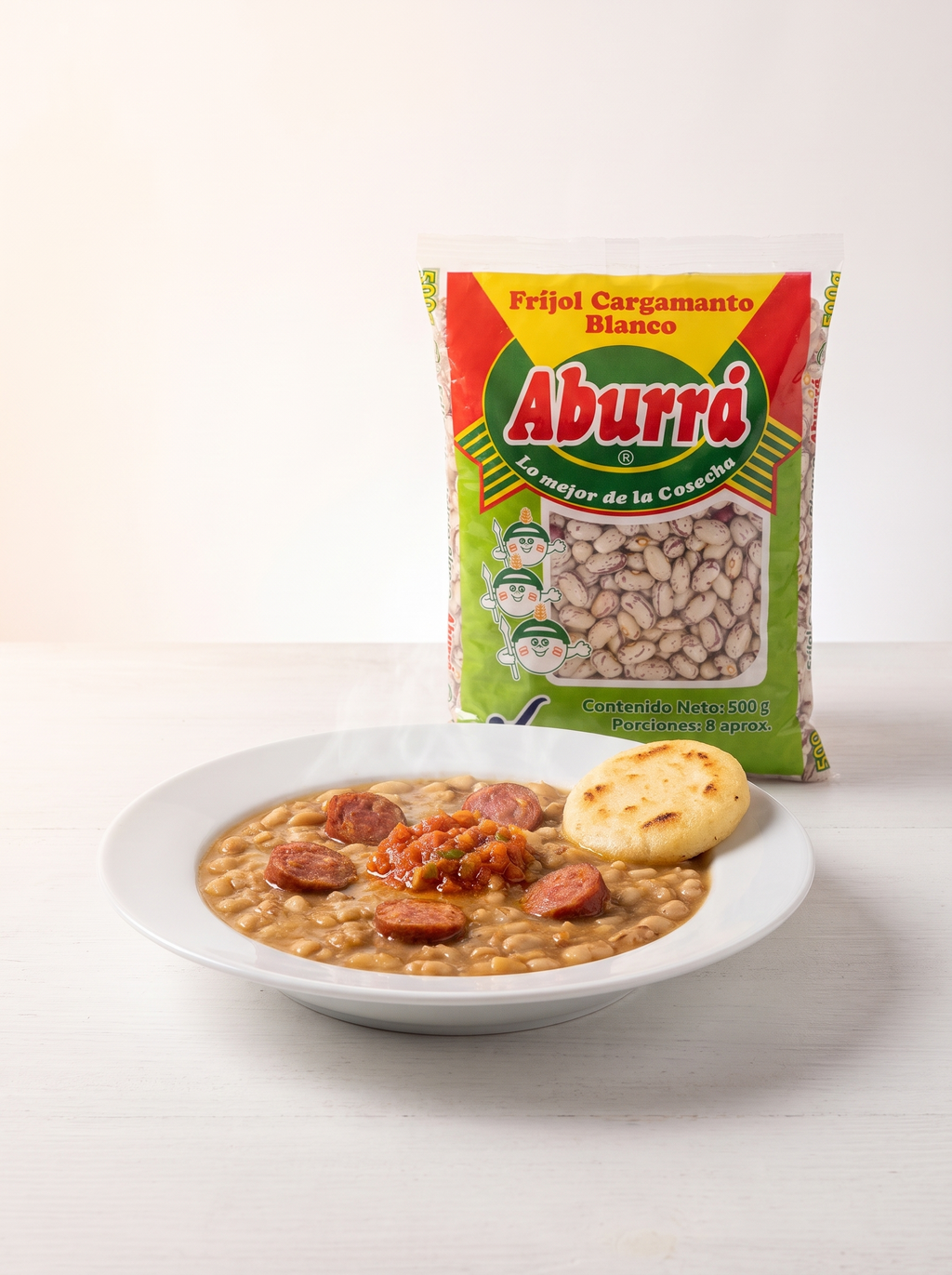 Receta preparada con Fríjol Cargamanto Blanco Nacional Aburrá 500 g
