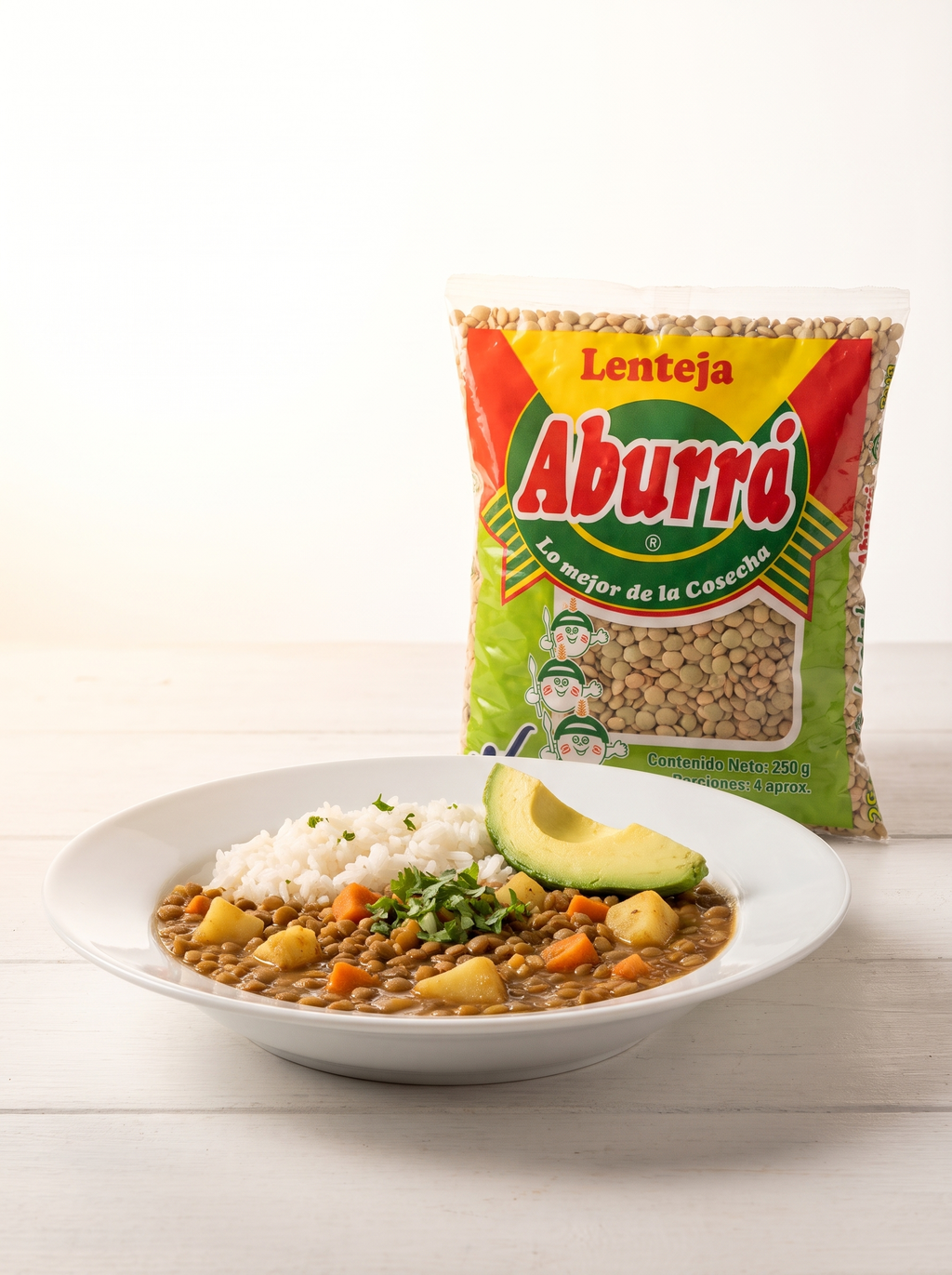 Receta preparada con Lenteja Aburrá 250 g